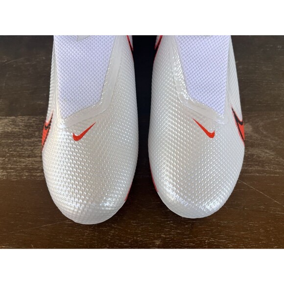 Nike Vapor Edge Pro 360 White/Orange Football Cleats Men's Size 10.5 CV6345-100 - Picture 7 of 11
